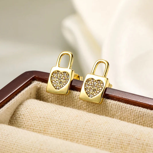 Heart  Lock Earrings