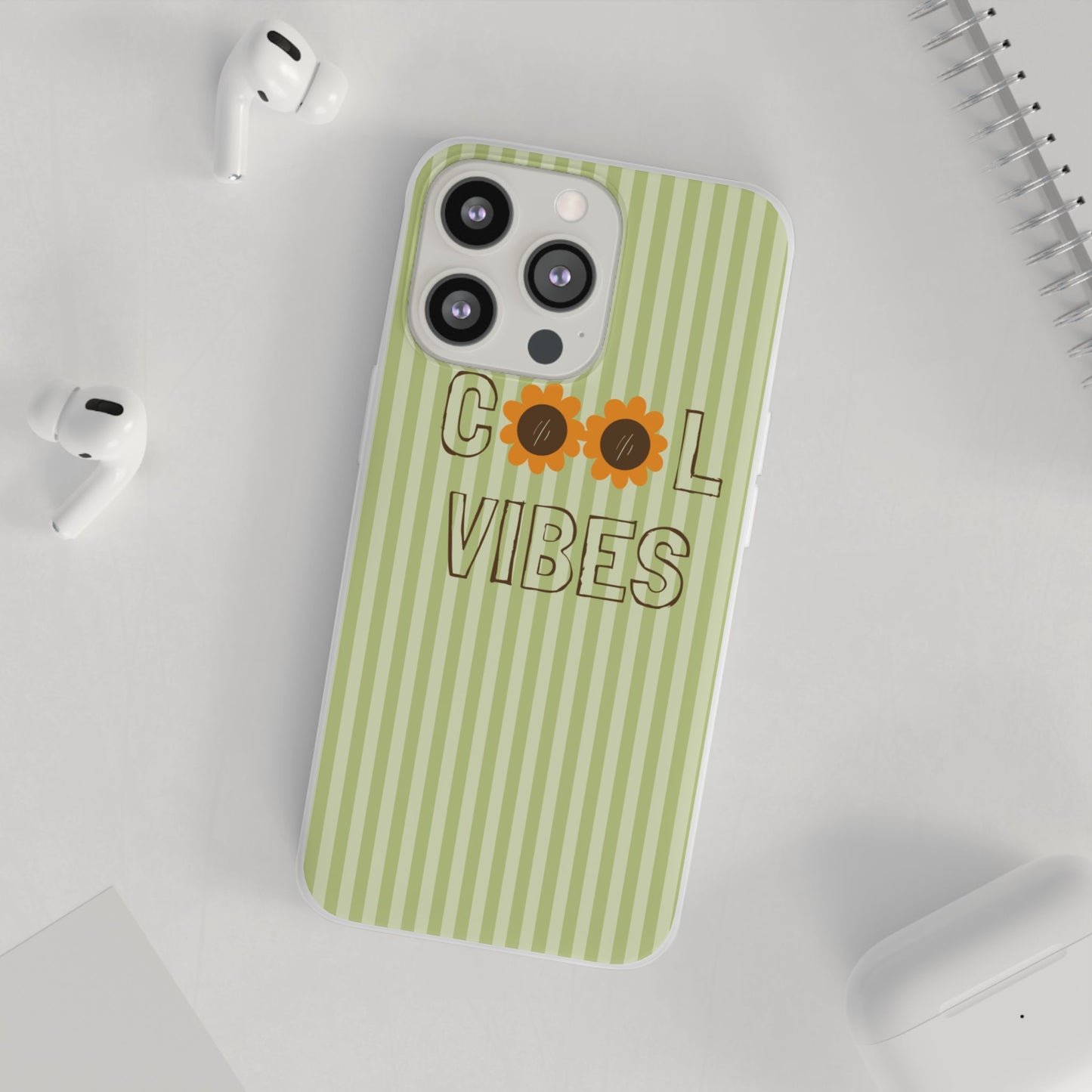 Retro Green Floral Phone Case- Cool Vibes Aesthetic Cover