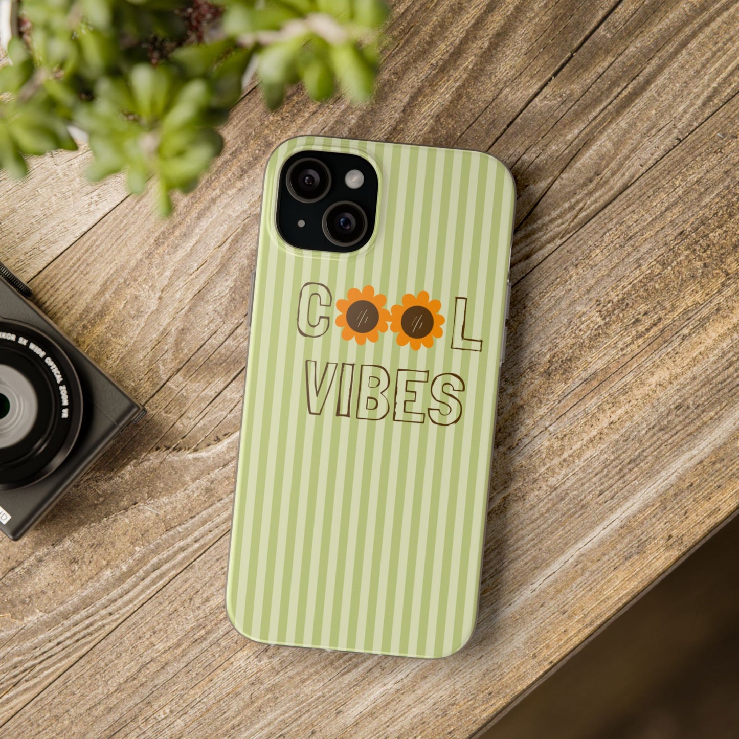 Retro Green Floral Phone Case- Cool Vibes Aesthetic Cover