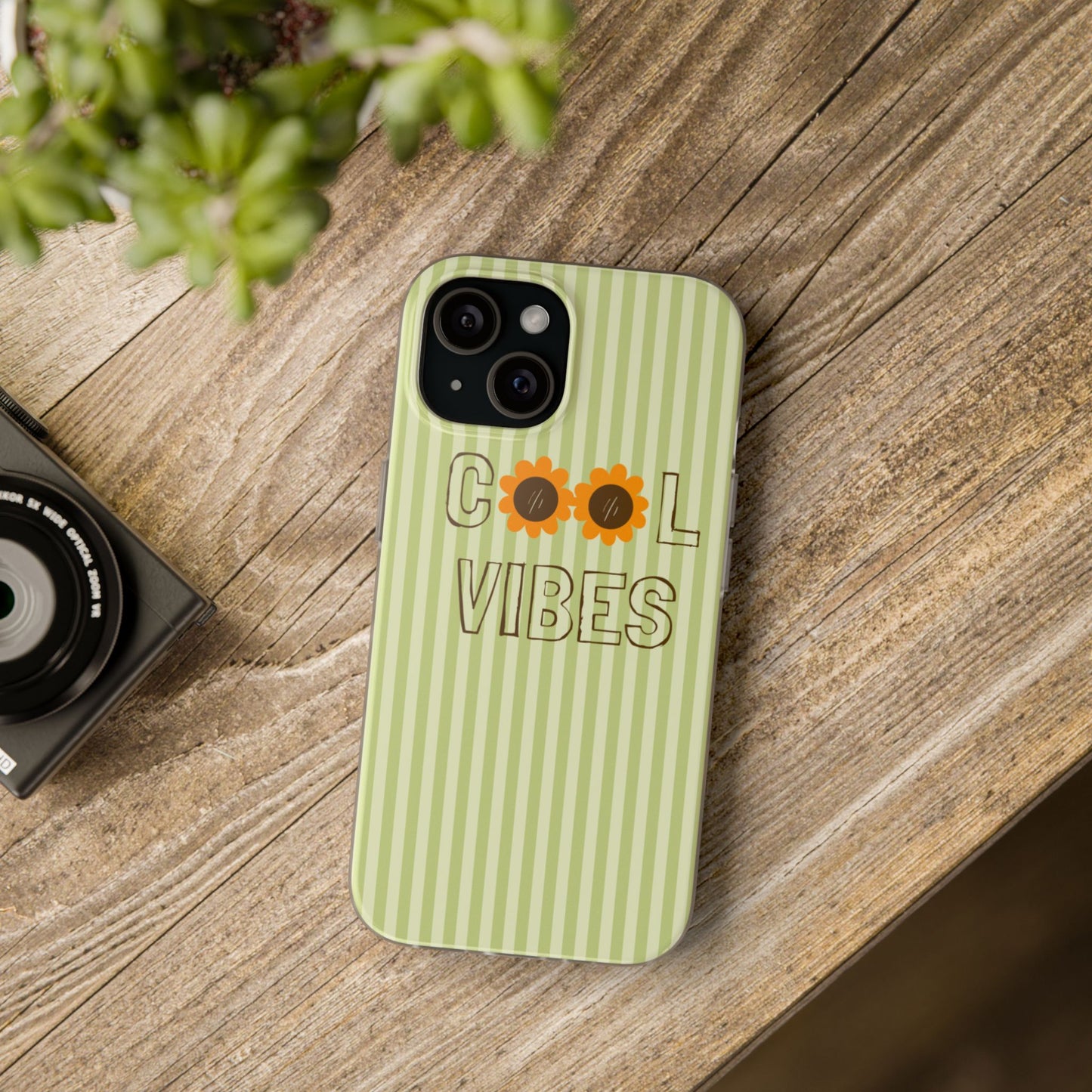 Retro Green Floral Phone Case- Cool Vibes Aesthetic Cover