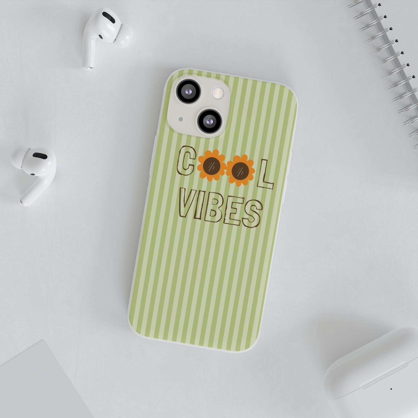 Retro Green Floral Phone Case- Cool Vibes Aesthetic Cover
