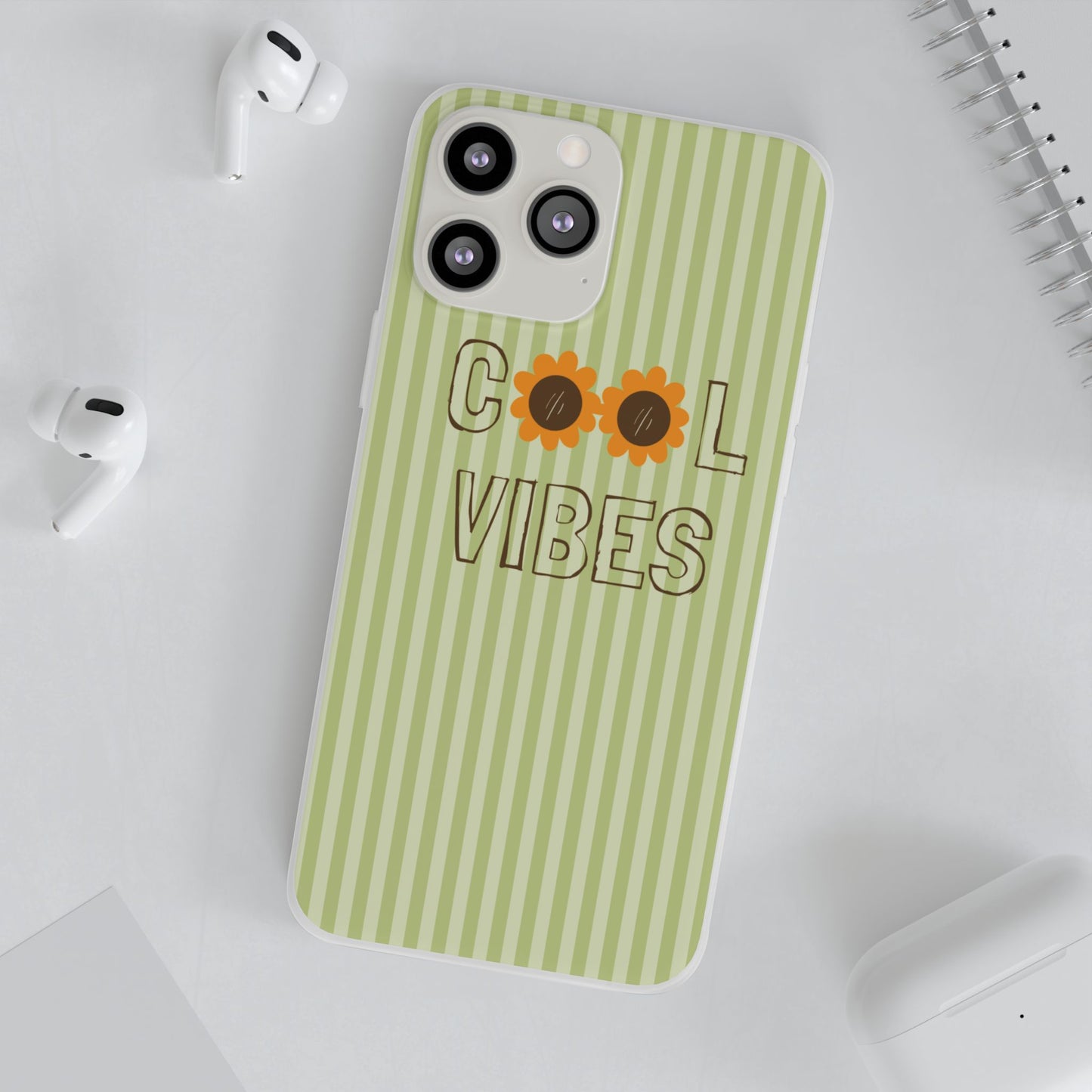 Retro Green Floral Phone Case- Cool Vibes Aesthetic Cover